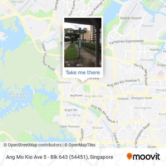 Ang Mo Kio Ave 5 - Blk 643 (54451)地图