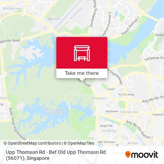 Upp Thomson Rd - Bef Old Upp Thomson Rd (56071) map