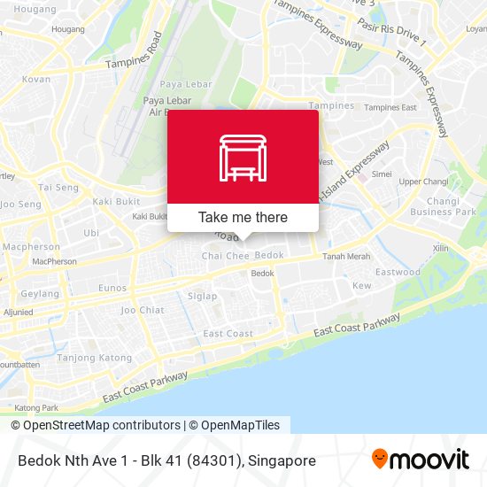 Bedok Nth Ave 1 - Blk 41 (84301) map