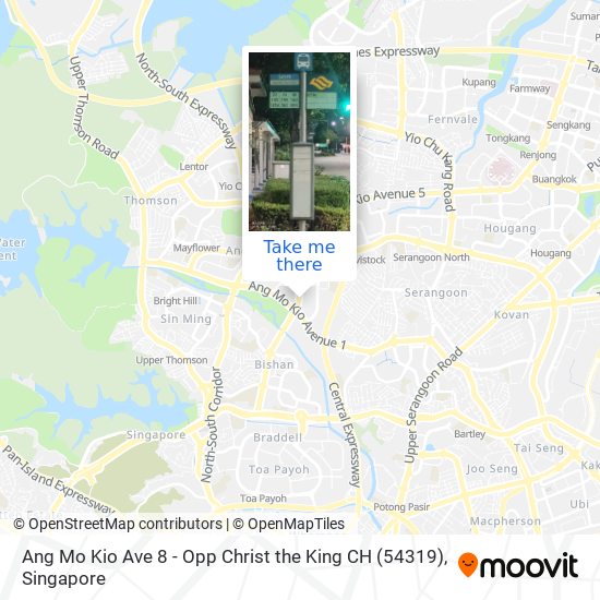 Ang Mo Kio Ave 8 - Opp Christ the King CH (54319) map