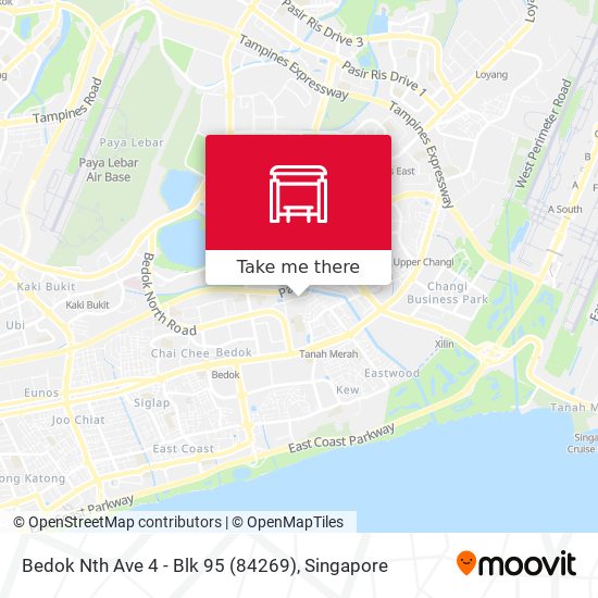 Bedok Nth Ave 4 - Blk 95 (84269) map