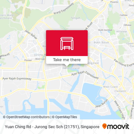 Yuan Ching Rd - Jurong Sec Sch (21751) map