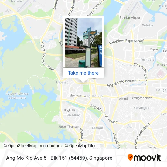 Ang Mo Kio Ave 5 - Blk 151 (54459)地图