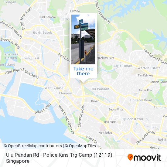 Ulu Pandan Rd - Police Kins Trg Camp (12119) map