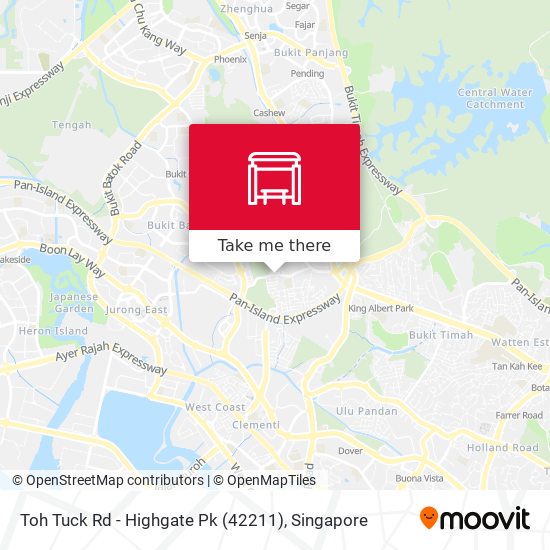 Toh Tuck Rd - Highgate Pk (42211) map