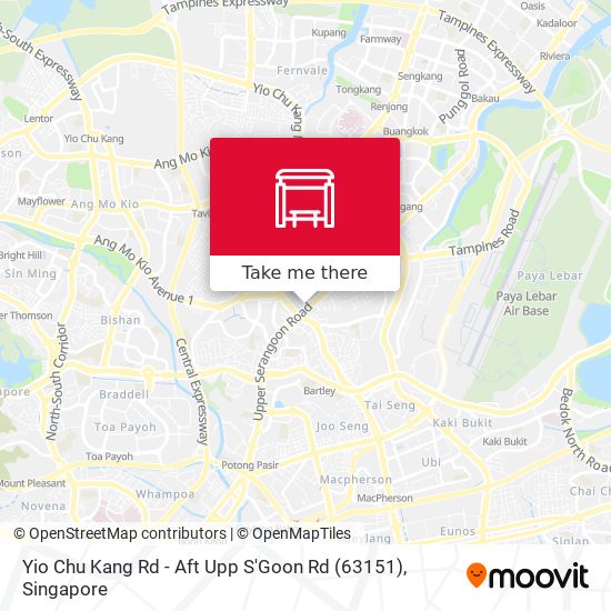 Yio Chu Kang Rd - Aft Upp S'Goon Rd (63151) map