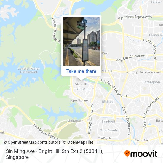 Sin Ming Ave - Bright Hill Stn Exit 2 (53341) map