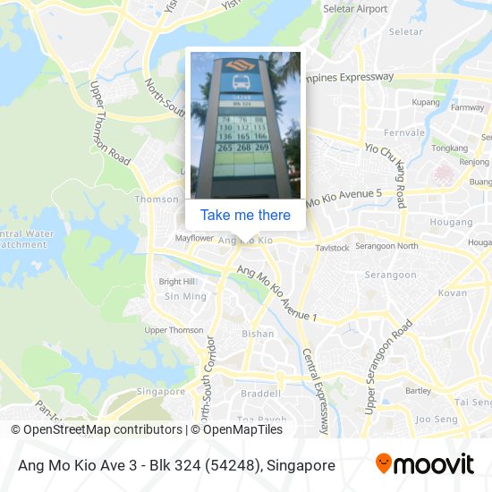 Ang Mo Kio Ave 3 - Blk 324 (54248)地图