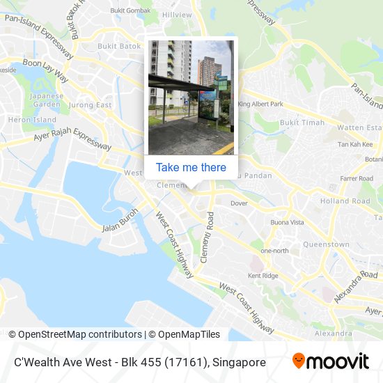 C'Wealth Ave West - Blk 455 (17161) map