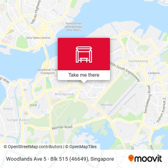 Woodlands Ave 5 - Blk 515 (46649)地图