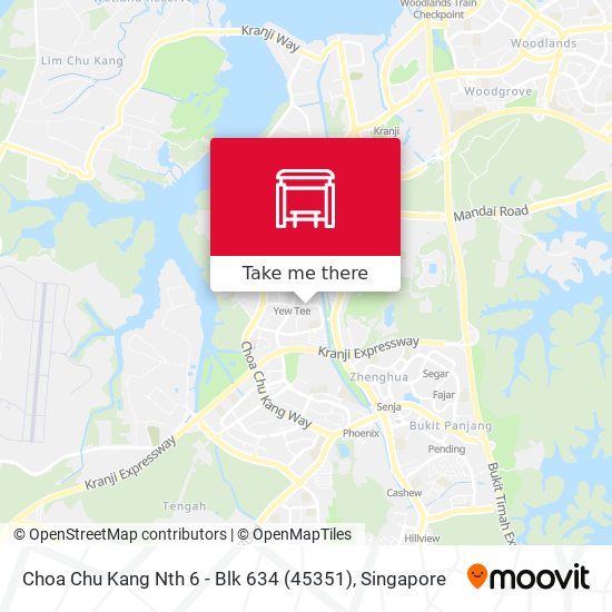 Choa Chu Kang Nth 6 - Blk 634 (45351) map