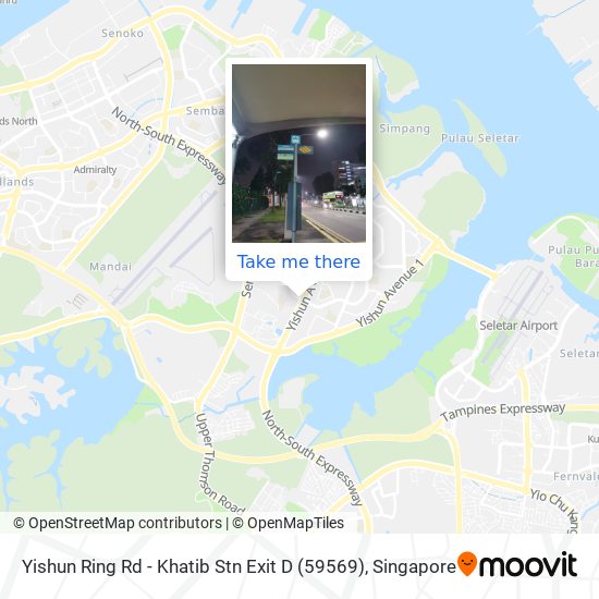 Yishun Ring Rd - Khatib Stn Exit D (59569) map