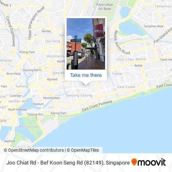 Joo Chiat Rd - Bef Koon Seng Rd (82149) map