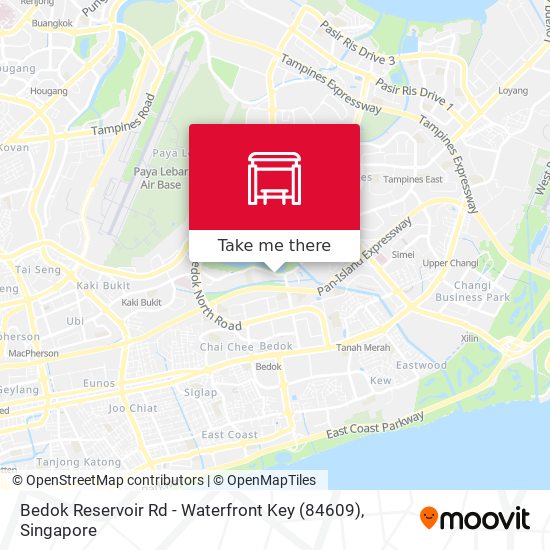 Bedok Reservoir Rd - Waterfront Key (84609) map