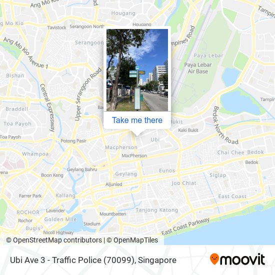 Ubi Ave 3 - Traffic Police (70099) map