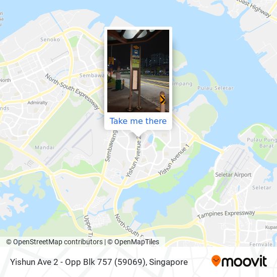 Yishun Ave 2 - Opp Blk 757 (59069) map