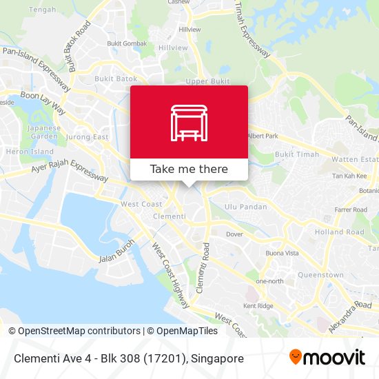 Clementi Ave 4 - Blk 308 (17201)地图