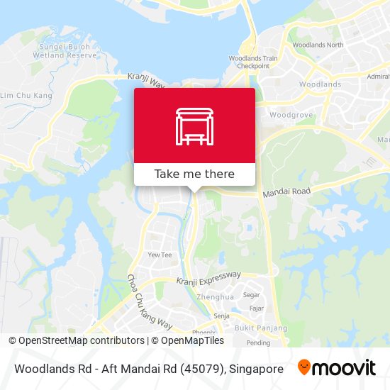 Woodlands Rd - Aft Mandai Rd (45079) map