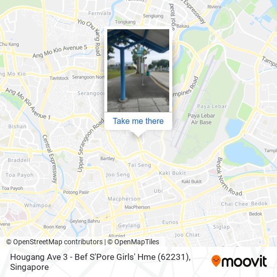 Hougang Ave 3 - Bef S'Pore Girls' Hme (62231) map
