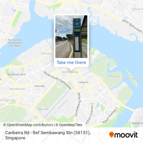 Canberra Rd - Bef Sembawang Stn (58151) map