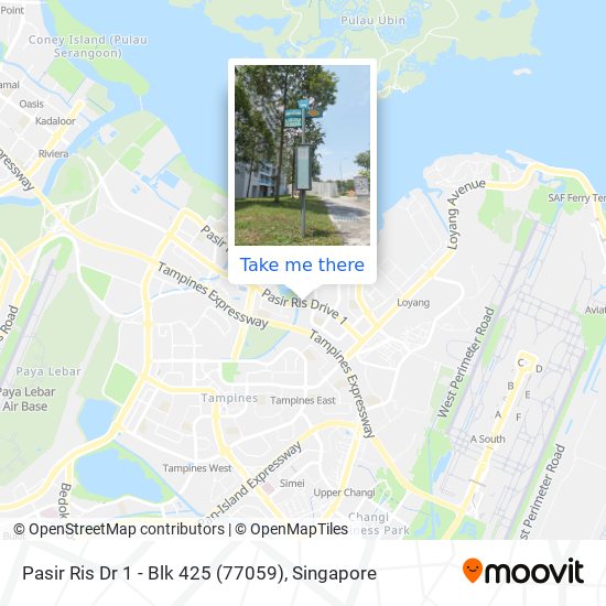 Pasir Ris Dr 1 - Blk 425 (77059)地图