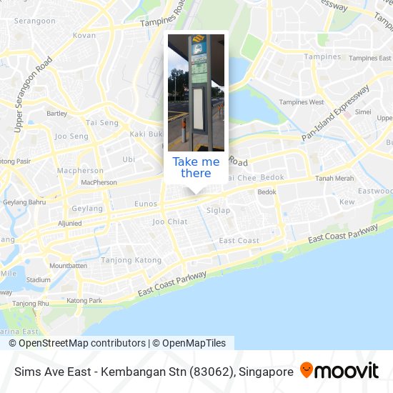 Sims Ave East - Kembangan Stn (83062)地图