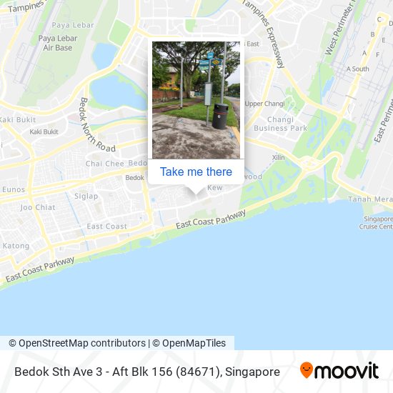 Bedok Sth Ave 3 - Aft Blk 156 (84671)地图