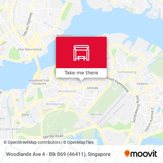 Woodlands Ave 4 - Blk 869 (46411)地图
