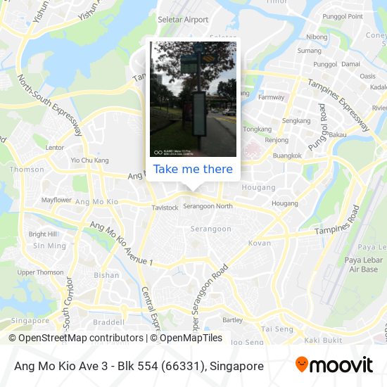 Ang Mo Kio Ave 3 - Blk 554 (66331) map