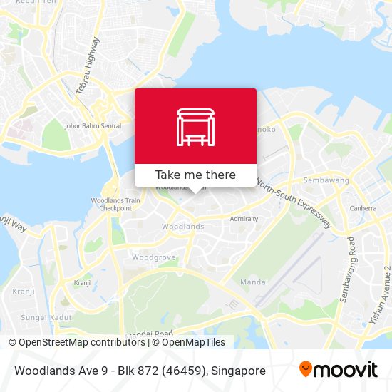 Woodlands Ave 9 - Blk 872 (46459)地图