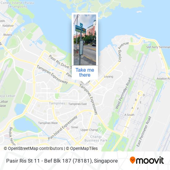 Pasir Ris St 11 - Bef Blk 187 (78181)地图