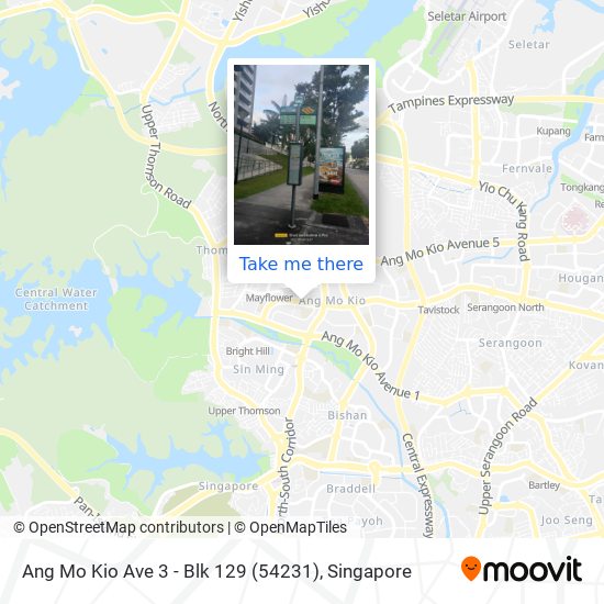 Ang Mo Kio Ave 3 - Blk 129 (54231) map