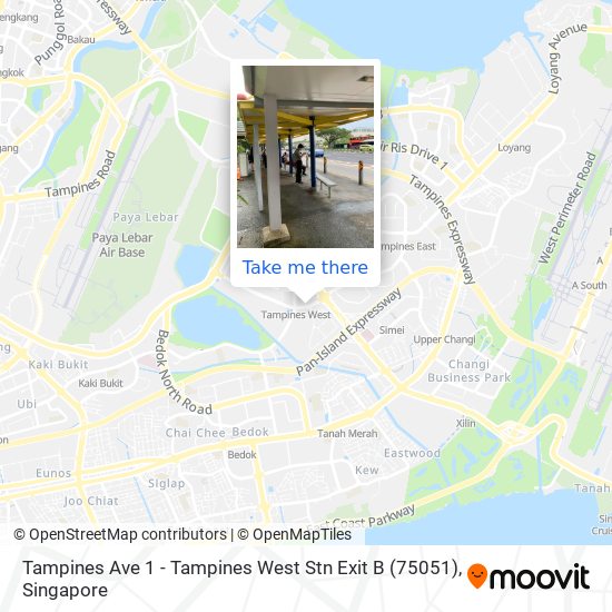 Tampines Ave 1 - Tampines West Stn Exit B (75051) map