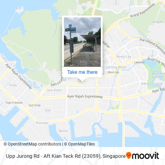 Upp Jurong Rd - Aft Kian Teck Rd (23059) map