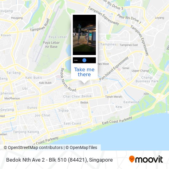 Bedok Nth Ave 2 - Blk 510 (84421) map