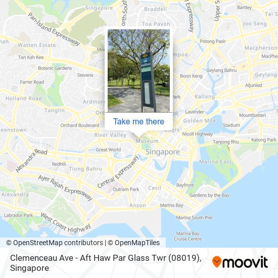 Clemenceau Ave - Aft Haw Par Glass Twr (08019) map