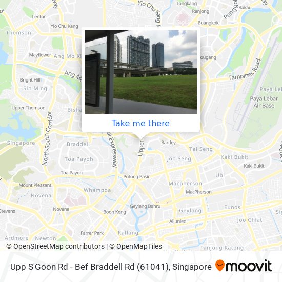 Upp S'Goon Rd - Bef Braddell Rd (61041)地图