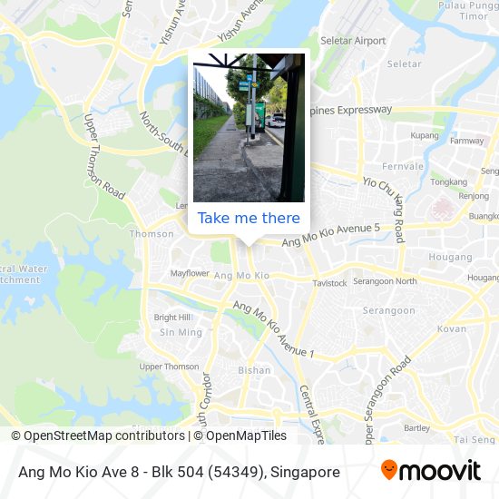 Ang Mo Kio Ave 8 - Blk 504 (54349) map