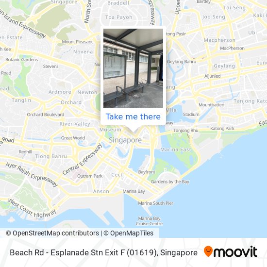 Beach Rd - Esplanade Stn Exit F (01619) map