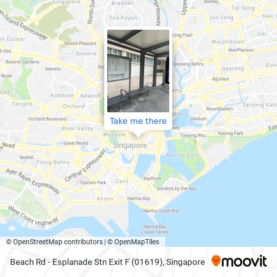 Beach Rd - Esplanade Stn Exit F (01619)地图
