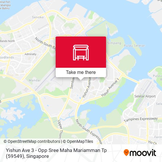 Yishun Ave 3 - Opp Sree Maha Mariamman Tp (59549) map