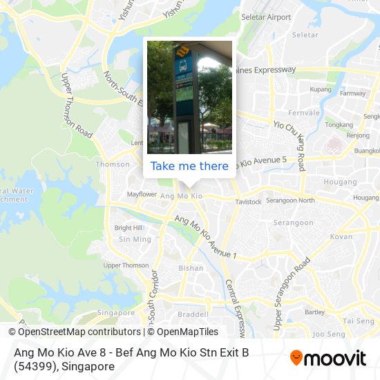 Ang Mo Kio Ave 8 - Bef Ang Mo Kio Stn Exit B (54399) map