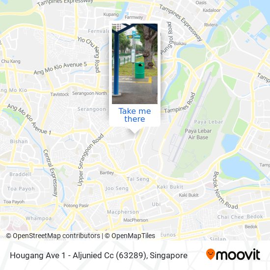 Hougang Ave 1 - Aljunied Cc (63289) map