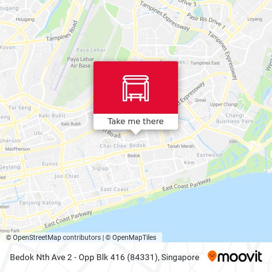 Bedok Nth Ave 2 - Opp Blk 416 (84331) map