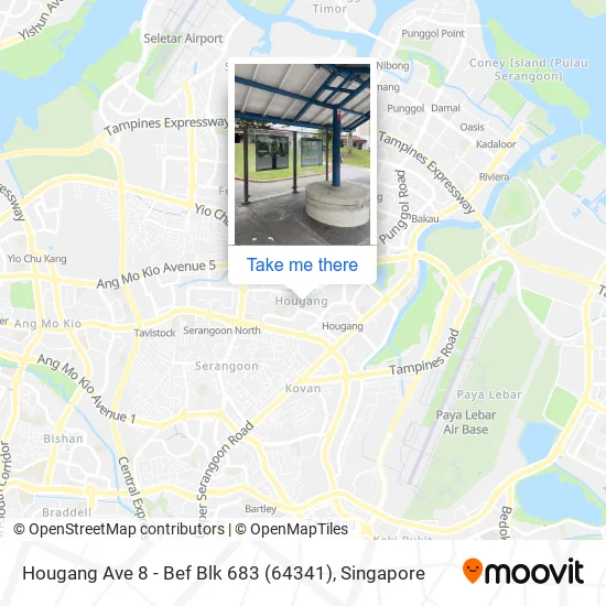 Hougang Ave 8 - Bef Blk 683 (64341)地图