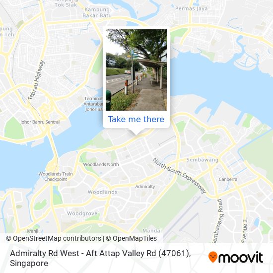 Admiralty Rd West - Aft Attap Valley Rd (47061) map