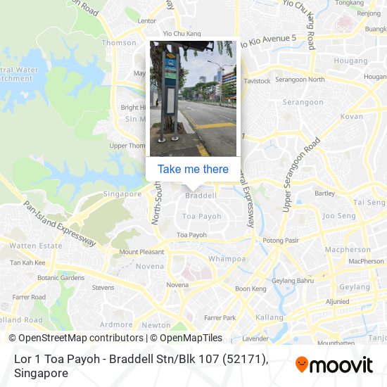 Lor 1 Toa Payoh - Braddell Stn / Blk 107 (52171)地图
