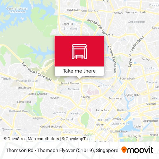 Thomson Rd - Thomson Flyover (51019) map