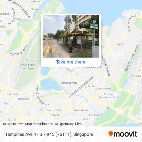 Tampines Ave 4 - Blk 945 (76111) map