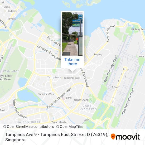 Tampines Ave 9 - Tampines East Stn Exit D (76319) map